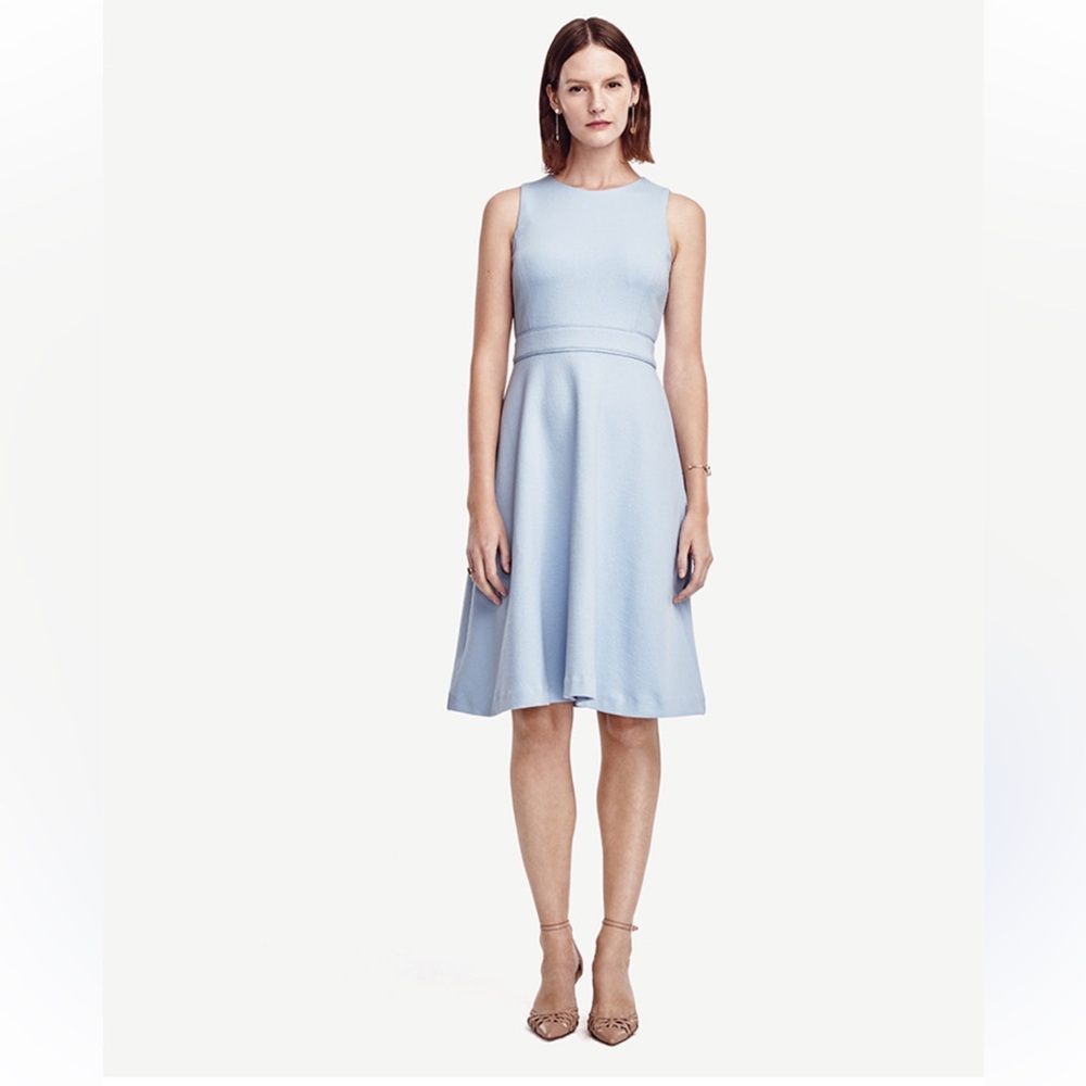 Ann Taylor Light Blue A-Line Dress Size 6